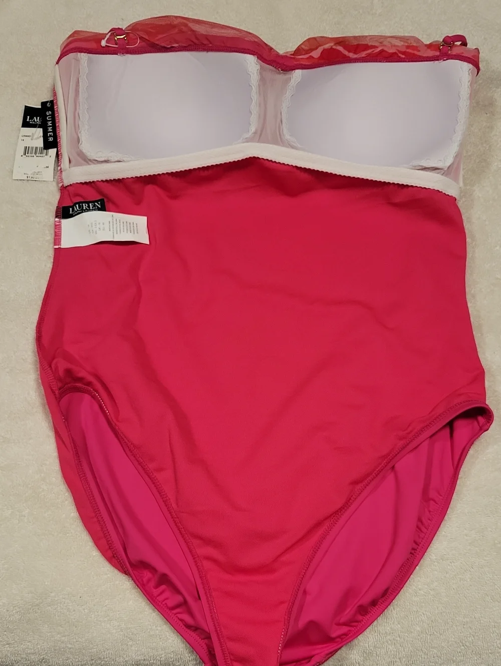 Lauren Ralph Lauren Coral Reef Calypso Flyaway one-piece Swimsuit, NWT